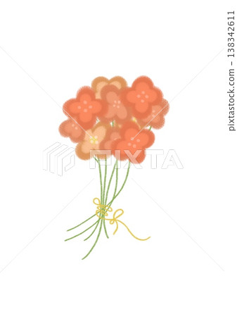 一束橙花的插圖 一束橙花的插圖 138342611