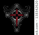 Crimson Gothic cross 138342620