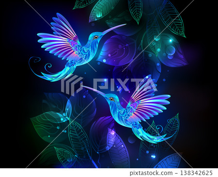 Glowing hummingbird Glowing hummingbird 138342625