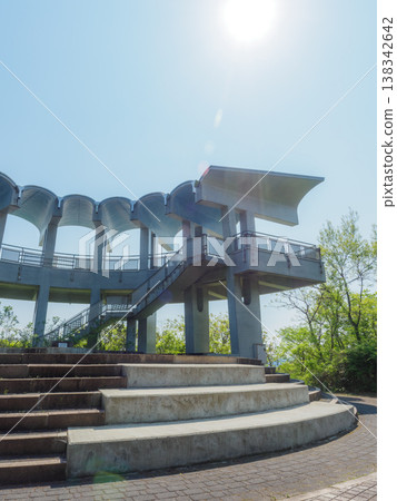 A vertical composition photo of the Atagoyama Observatory. A vertical composition photo of the Atagoyama Observatory. 138342642