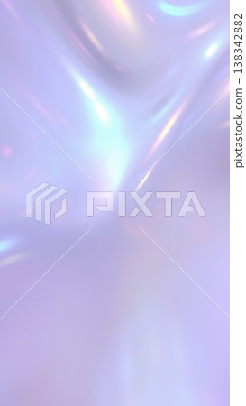 Abstract 3D render of a smooth, iridescent fluid surface with pearlescent purple and blue highlights in a vertical format. Abstract 3D render of a smooth, iridescent fluid surface with pearlescent purple and blue highlights in a vertical format. 138342882