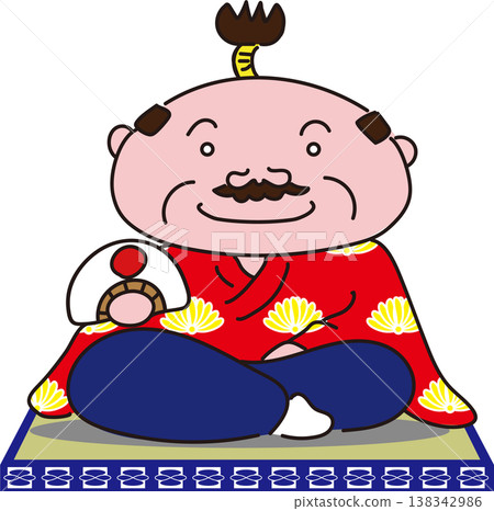 一幅描繪貴族端坐於尊位上的插圖。 一幅描繪貴族端坐於尊位上的插圖。 138342986