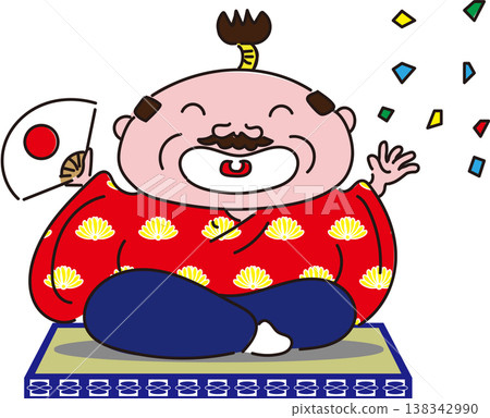 An illustration of a lord sitting in the place of honor, looking very pleased. An illustration of a lord sitting in the place of honor, looking very pleased. 138342990