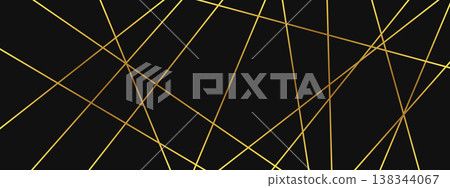 Abstract chaotic background with irregular gold lines and triangular shapes. Futuristic monochrome texture with gradation effect. Abstract chaotic background with irregular gold lines and triangular shapes. Futuristic monochrome texture with gradation effect. 138344067