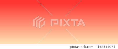 Abstract sunset gradient background. Bright red to soft peach smooth horizontal blend. Minimal sky backdrop for banner and wallpaper. Abstract sunset gradient background. Bright red to soft peach smooth horizontal blend. Minimal sky backdrop for banner and wallpaper. 138344071