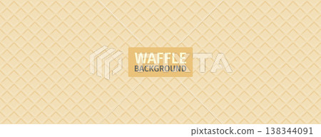 Seamless waffle texture pattern. Crispy wafer background with realistic 3D cells. Seamless waffle texture pattern. Crispy wafer background with realistic 3D cells. 138344091