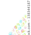 Watercolor seashell corner frame. Pastel-colored summer watercolor illustration material. 138344187