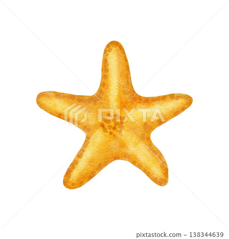 Watercolor hand drawn illustration of starfish. Nature oceac sea seashore life, summer vacation holiday getaway elements, marine life isolated marine invertebrates zoo animal. Watercolor hand drawn illustration of starfish. Nature oceac sea seashore life, summer vacation holiday getaway elements, marine life isolated marine invertebrates zoo animal. 138344639