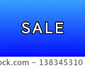 SALE text on a blue, American comic-style background 138345310