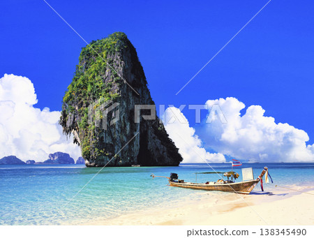 Beautiful coral reefs at a beach resort 138345490