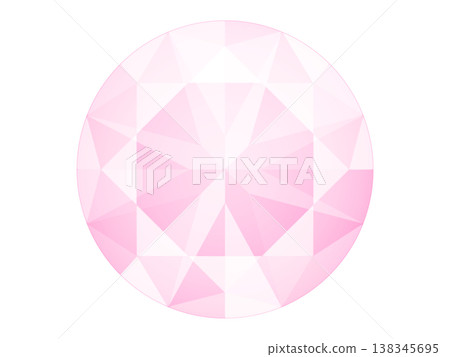 Round brilliant cut gemstone (pink) 3/10 Round brilliant cut gemstone (pink) 3/10 138345695