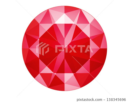 Round brilliant cut gemstone (red) 2/10 138345696