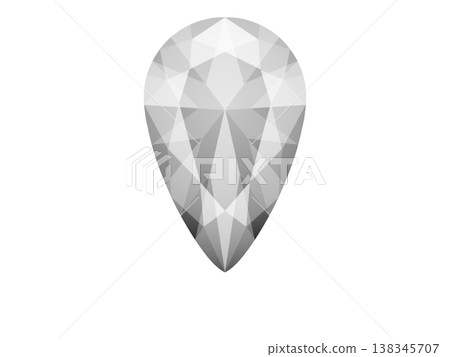 Pear-shaped brilliant-cut gemstone (white) 1/10 Pear-shaped brilliant-cut gemstone (white) 1/10 138345707