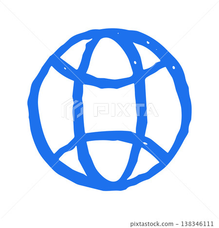 Global World Icon With Grid Lines Hand Drawn Grunge Vector Illustration For Web Global World Icon With Grid Lines Hand Drawn Grunge Vector Illustration For Web 138346111