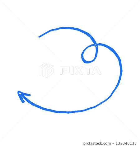 Swirly Loop Arrow For Refresh Hand Drawn In A Doodle Vector Illustration Swirly Loop Arrow For Refresh Hand Drawn In A Doodle Vector Illustration 138346133