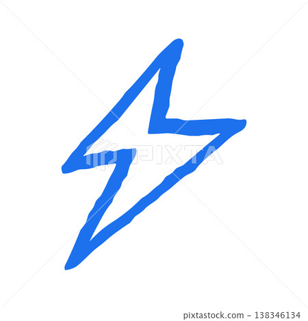 Energetic Lightning Bolt Symbol Hand Drawn In A Dynamic Vector Illustration Energetic Lightning Bolt Symbol Hand Drawn In A Dynamic Vector Illustration 138346134
