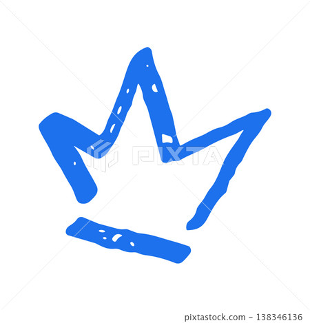Simple Royal Crown Symbol Of Royalty Hand Drawn In A Vector Illustration 138346136