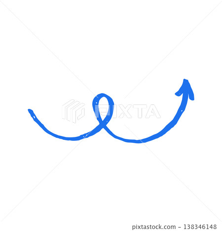 Looping Upward Arrow For Growth Hand Drawn In A Grunge Vector Illustration Looping Upward Arrow For Growth Hand Drawn In A Grunge Vector Illustration 138346148
