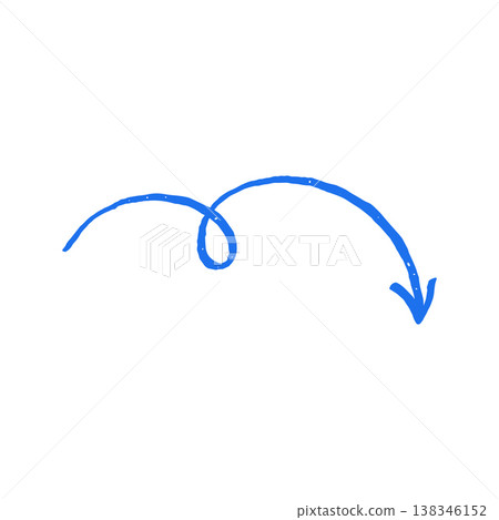 Looping Downward Arrow For Decrease Hand Drawn In A Vector Illustration Style Looping Downward Arrow For Decrease Hand Drawn In A Vector Illustration Style 138346152