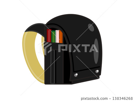Illustration of a black school bag; image of preparing for school, elementary school student, and commuting to school. 138346268