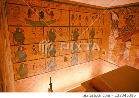 Tutankhamun's Tomb: Wall Paintings of 12 Mandrills, Valley of the Kings Tutankhamun's Tomb: Wall Paintings of 12 Mandrills, Valley of the Kings 138346380