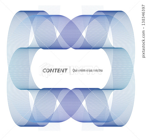 Symmetric Waves Abstract Template for Digital Content. Vector design 138346397
