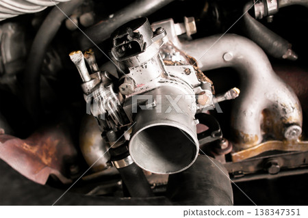 Car Engine Throttle Body of Combustion Engine  138347351