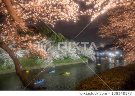 千鳥淵：夜晚盛開的櫻花 138348173