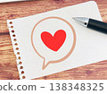 Heart and speech bubble illustration 138348325