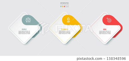Business concept infographic template with option. Business concept infographic template with option. 138348596