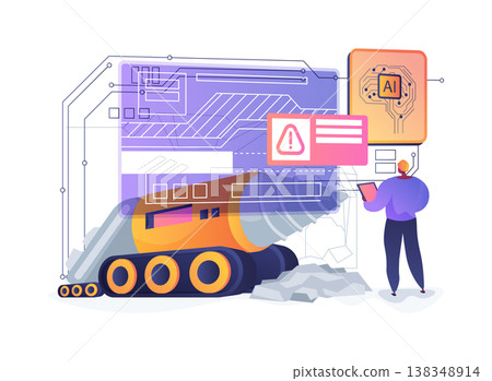 Mining Operation Safety Twin abstract concept vector illustration. Mining Operation Safety Twin abstract concept vector illustration. 138348914