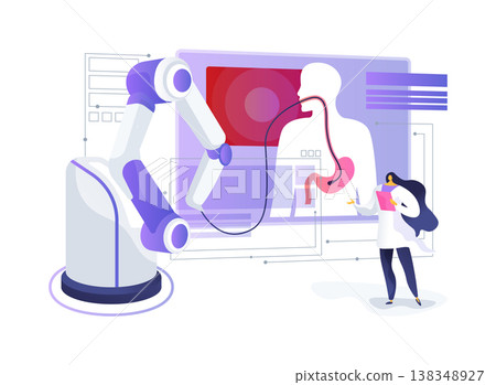 Emergency Response Robotic Gurneys abstract concept vector illustration. Emergency Response Robotic Gurneys abstract concept vector illustration. 138348927