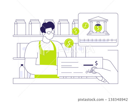 Work for paying debt isolated cartoon vector illustrations. Work for paying debt isolated cartoon vector illustrations. 138348942