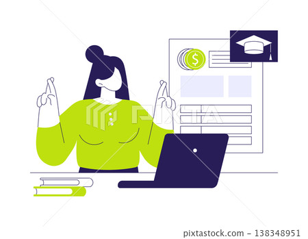 Apply for financial aid isolated cartoon vector illustrations. Apply for financial aid isolated cartoon vector illustrations. 138348951