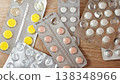 Close-up Blister Packs With Tablets. Healthcare And Pharmaceutical Background Concept. 138348966