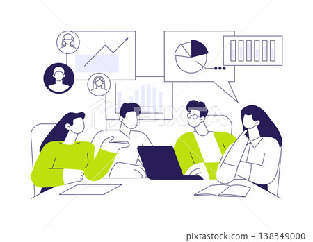 Sociology isolated cartoon vector illustrations. 138349000