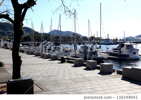 Landscape of Nagasaki city center, around Nagasaki Port 138349041