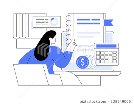Bookkeeping Basics Guide abstract concept vector illustration. 138349066