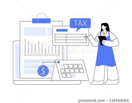 Annual Financial Summary abstract concept vector illustration. 138349068