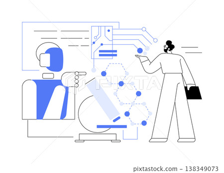 AI-Intelligent AI-Powered Alternative Protein Design abstract concept vector illustration. 138349073