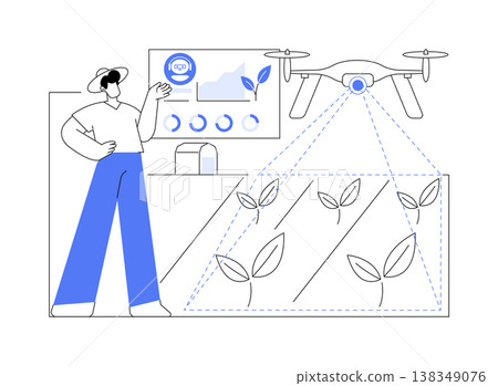 AI-Predictive AI-Driven Crop Nutrient Profiling abstract concept vector illustration. 138349076