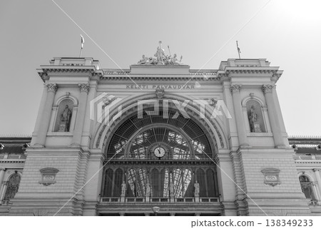 Budapest Keleti Palyaudvar train station, main international and inter-city railway terminal in Budapest, Hungary Budapest Keleti Palyaudvar train station, main international and inter-city railway terminal in Budapest, Hungary 138349233