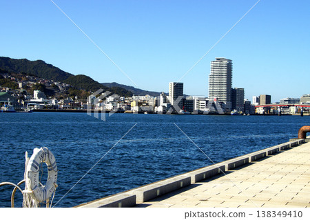 Landscape of Nagasaki city center, around Nagasaki Port 138349410