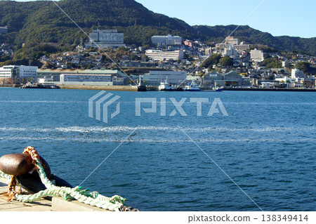 Landscape of Nagasaki city center, around Nagasaki Port Landscape of Nagasaki city center, around Nagasaki Port 138349414