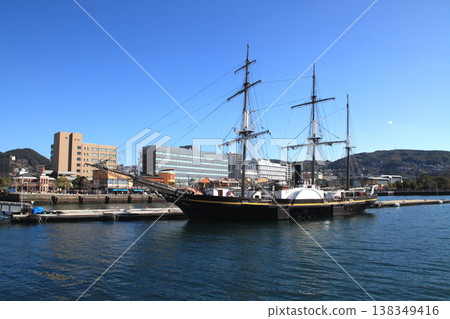 Landscape of Nagasaki city center, around Nagasaki Port Landscape of Nagasaki city center, around Nagasaki Port 138349416