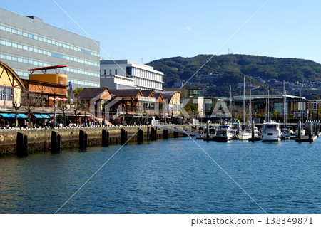 Landscape of Nagasaki city center, around Nagasaki Port 138349871