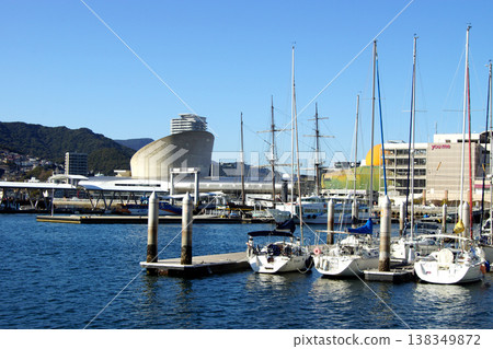 Landscape of Nagasaki city center, around Nagasaki Port 138349872
