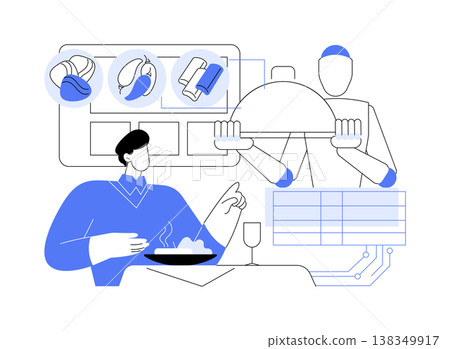 AI-Assisted AI-Enhanced Flavor Pairing abstract concept vector illustration. 138349917