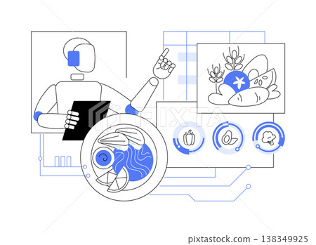 AI-Enhanced Personalized Meal Planning abstract concept vector illustration. 138349925