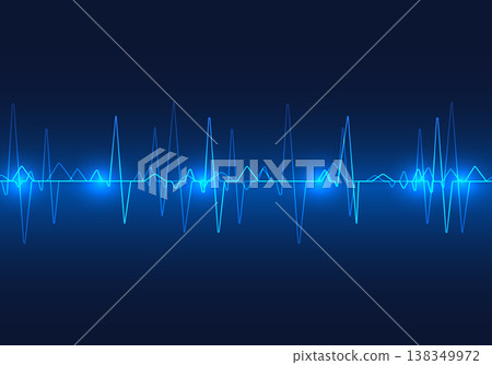 Overlapping heart waves It is a medical technology used to check the heart's rhythm changes. It is a background that can be used for medical communication so that the general public can understand. 138349972